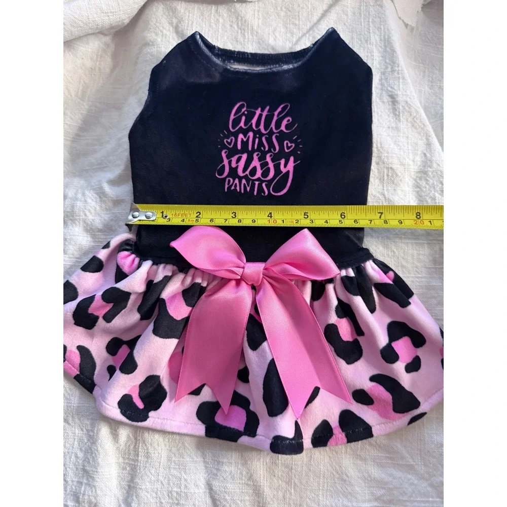 Small Dog Dress Lot 2 Skirted Outfits Pink Bow Daydream